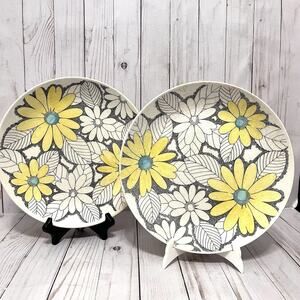 Vintage MCM Boho Nikko Splendor Daisy Plates Kingstone Japan Cottagecore (2)